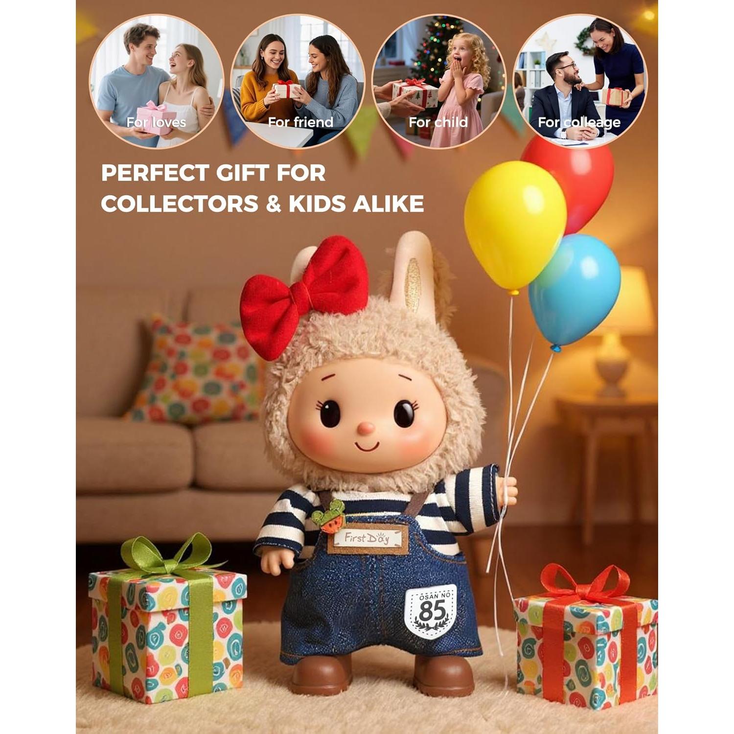 Conjunto de Ropa para Muñeca Labubu 17cm con Accesorios