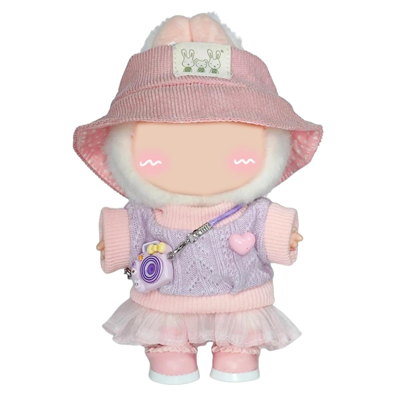 Conjunto de Ropa para Muñeca 17cm Coruja - 5 Piezas Rosa