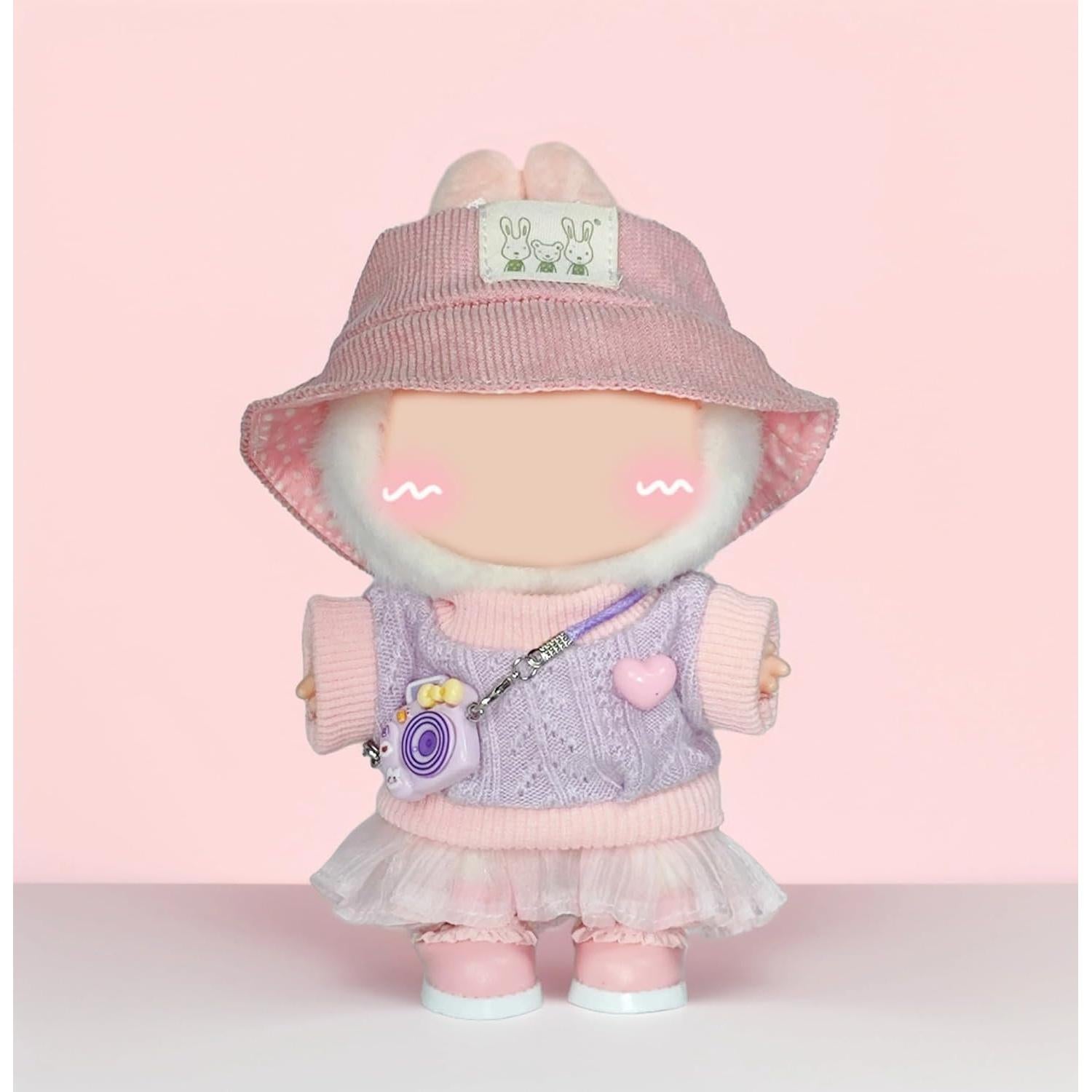 Conjunto de Ropa para Muñeca 17cm Coruja - 5 Piezas Rosa