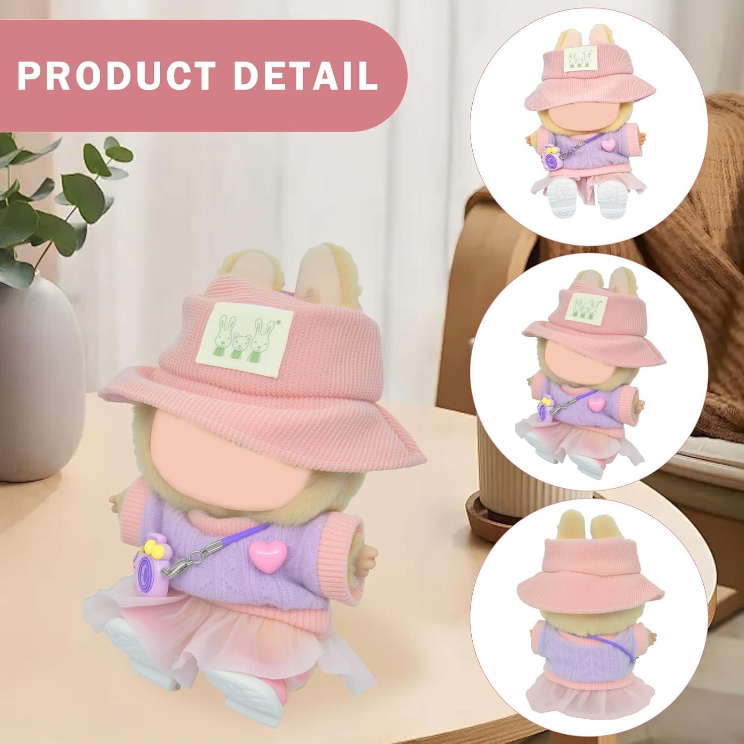 Conjunto de Ropa para Muñeca 17cm Coruja - 5 Piezas Rosa