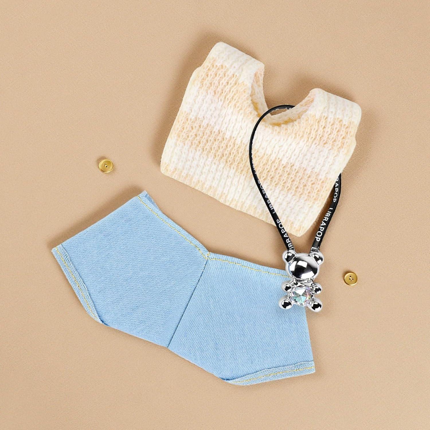 Ropa de Muñeca 17cm Abincee Conjunto Blanco Alta Calidad