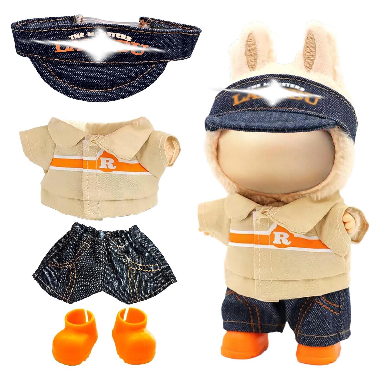 Conjunto de Ropa para Muñeca 17cm Labubu - Sudadera y Falda