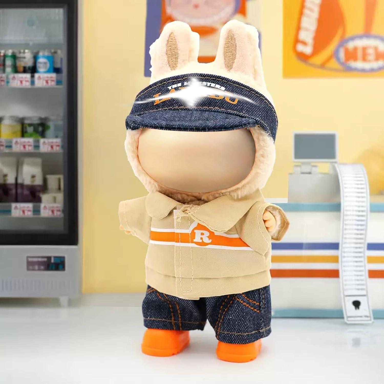 Conjunto de Ropa para Muñeca 17cm Labubu - Sudadera y Falda