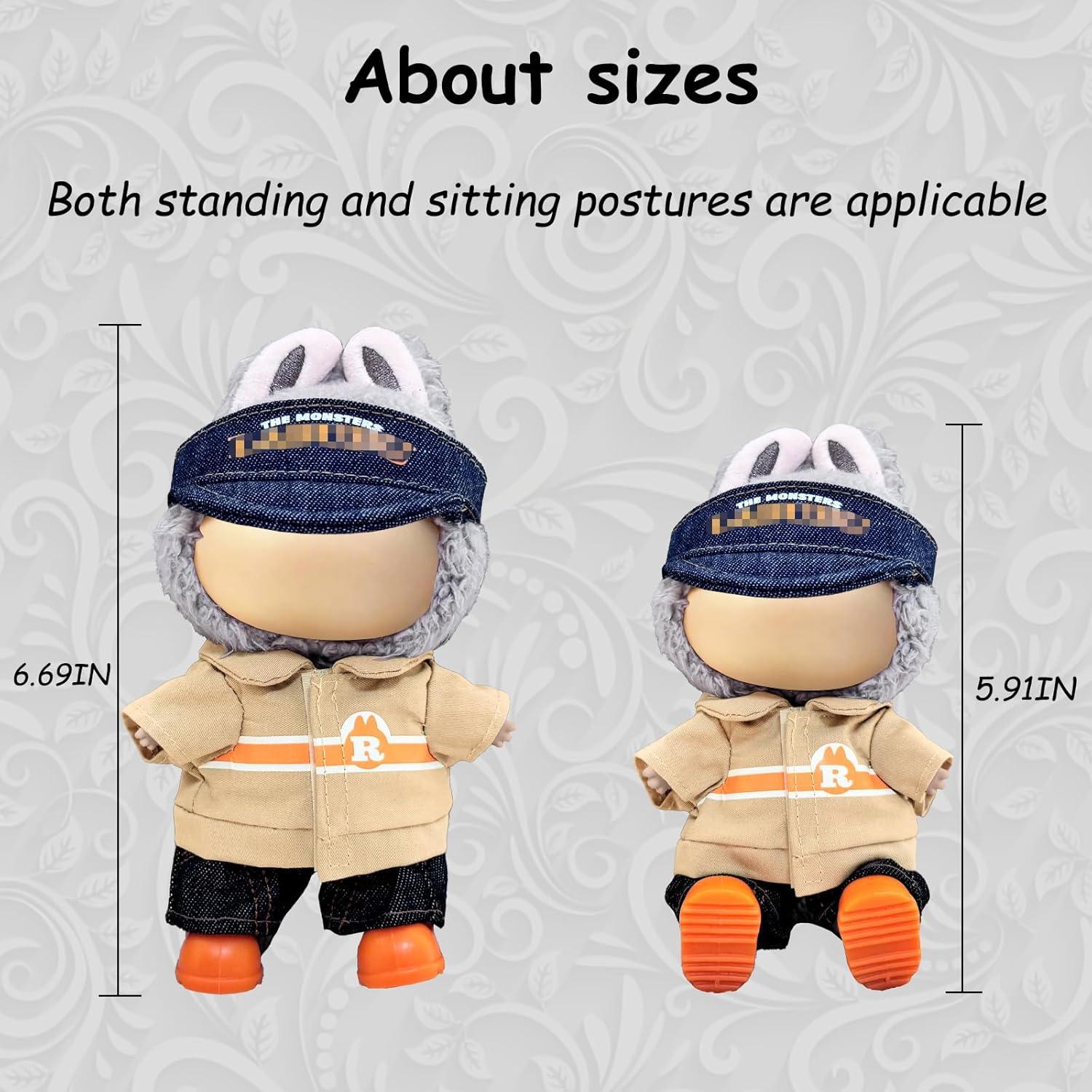 Conjunto de Ropa para Muñeca 17cm Labubu - Sudadera y Falda