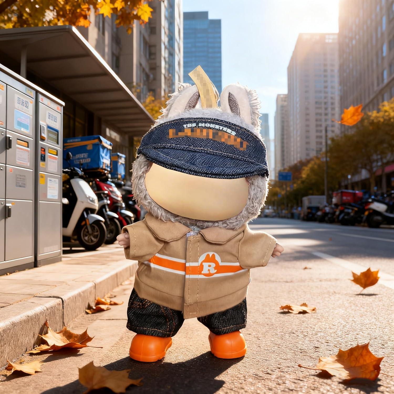 Conjunto de Ropa para Muñeca 17cm Labubu - Sudadera y Falda