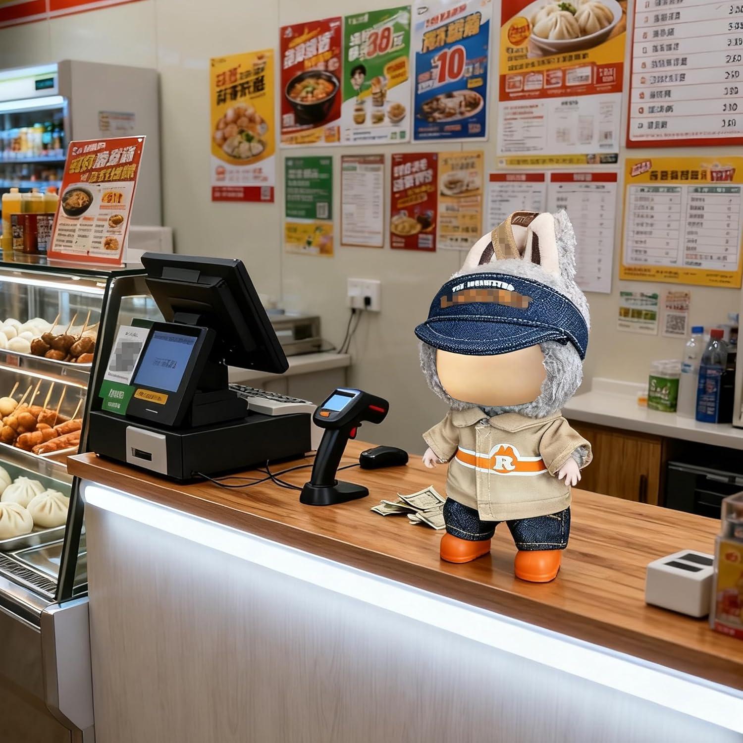 Conjunto de Ropa para Muñeca 17cm Labubu - Sudadera y Falda