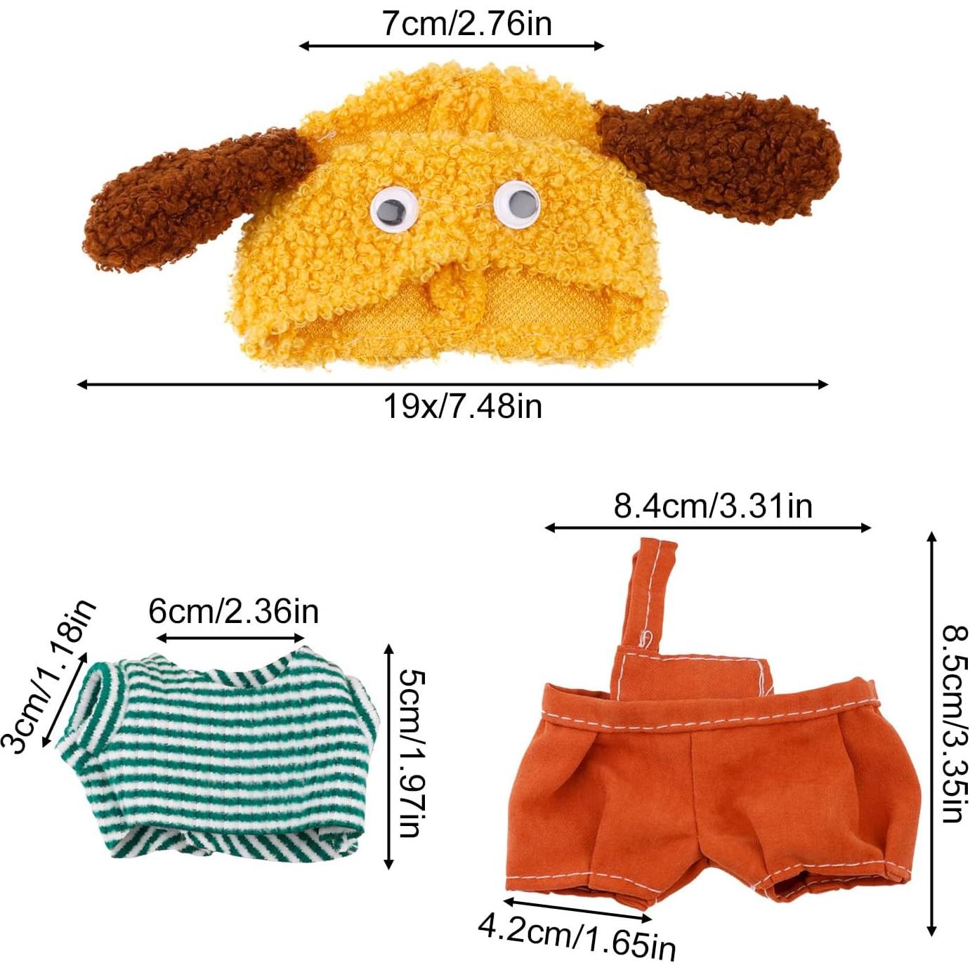 Conjunto de Ropa para Muñeca 17cm Gosknor - Overoles Naranjas