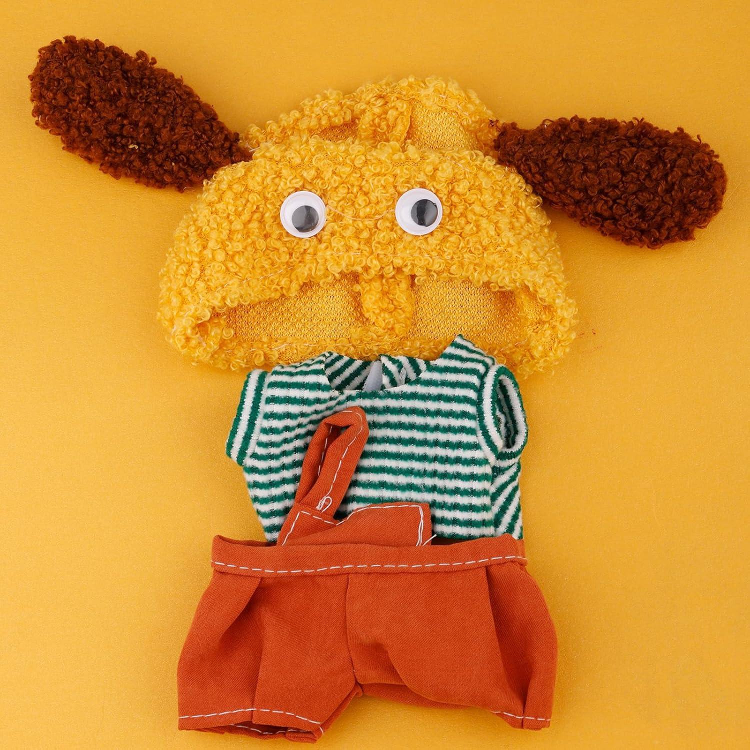Conjunto de Ropa para Muñeca 17cm Gosknor - Overoles Naranjas