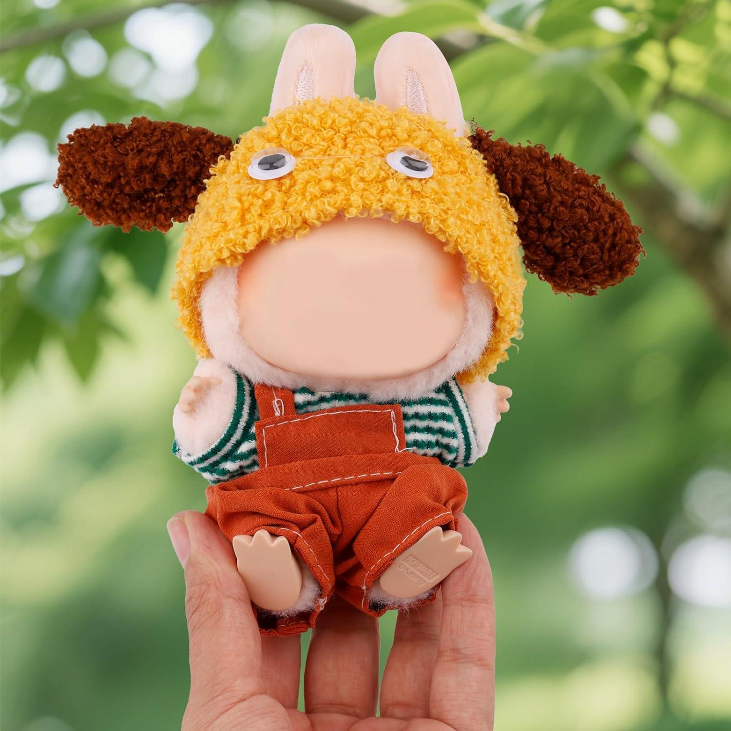 Conjunto de Ropa para Muñeca 17cm Gosknor - Overoles Naranjas