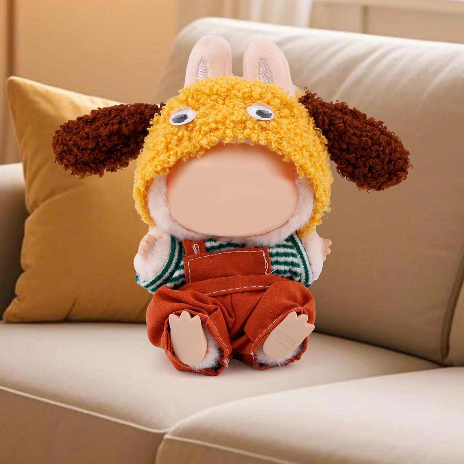 Conjunto de Ropa para Muñeca 17cm Gosknor - Overoles Naranjas