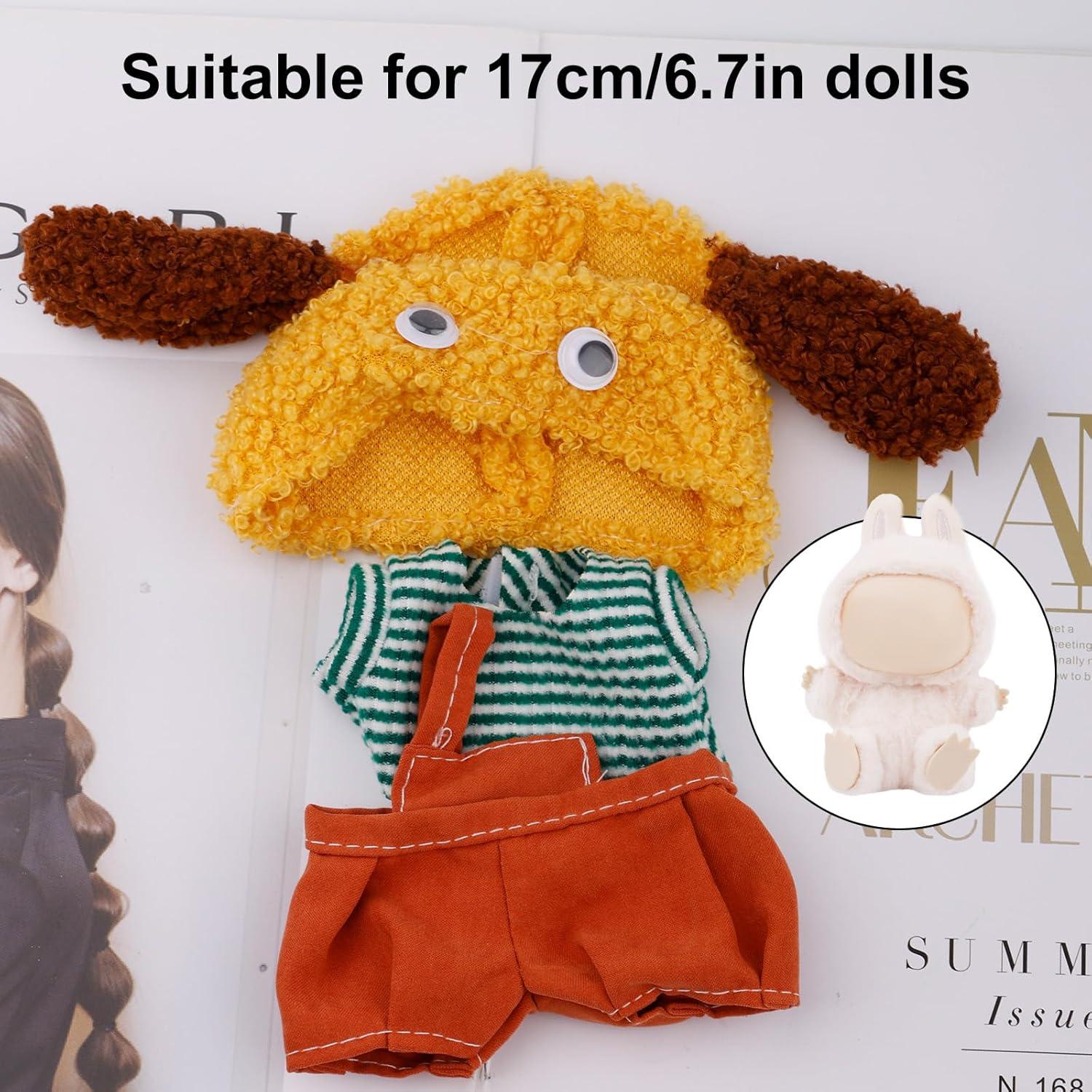 Conjunto de Ropa para Muñeca 17cm Gosknor - Overoles Naranjas