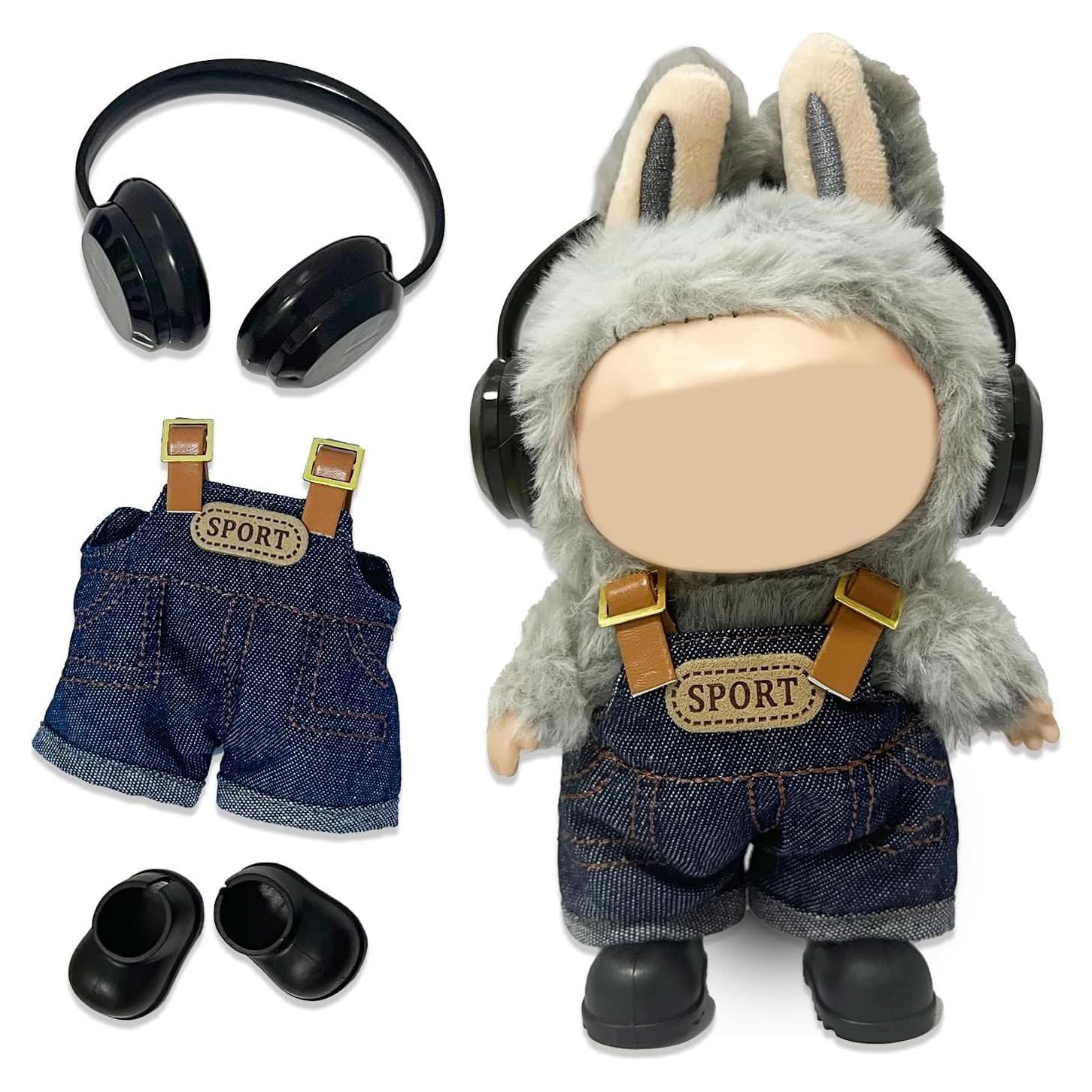 Conjunto de Ropa para Muñeca Labubu ISEN - 3 en 1, 17cm