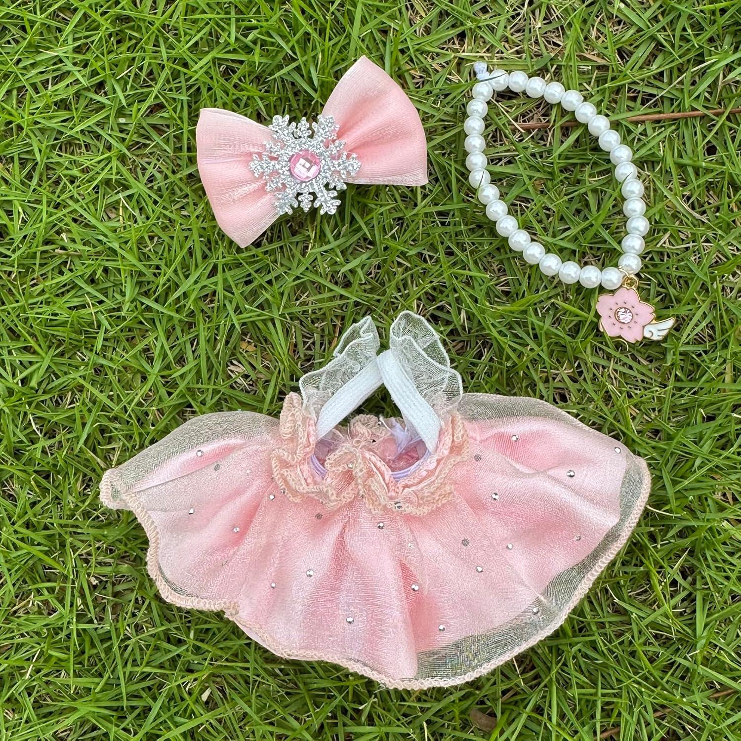 Conjunto de Ropa para Muñecas 17cm YJLUMI - Vestido Rosa y Accesorios