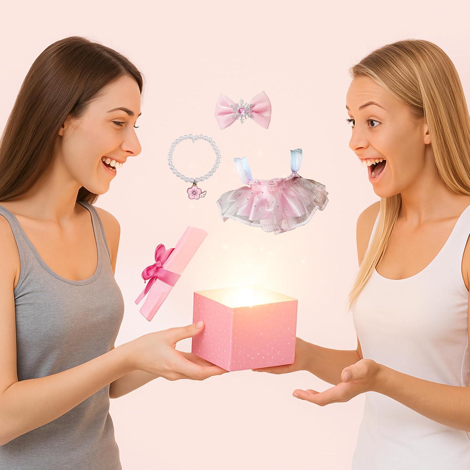 Conjunto de Ropa para Muñecas 17cm YJLUMI - Vestido Rosa y Accesorios