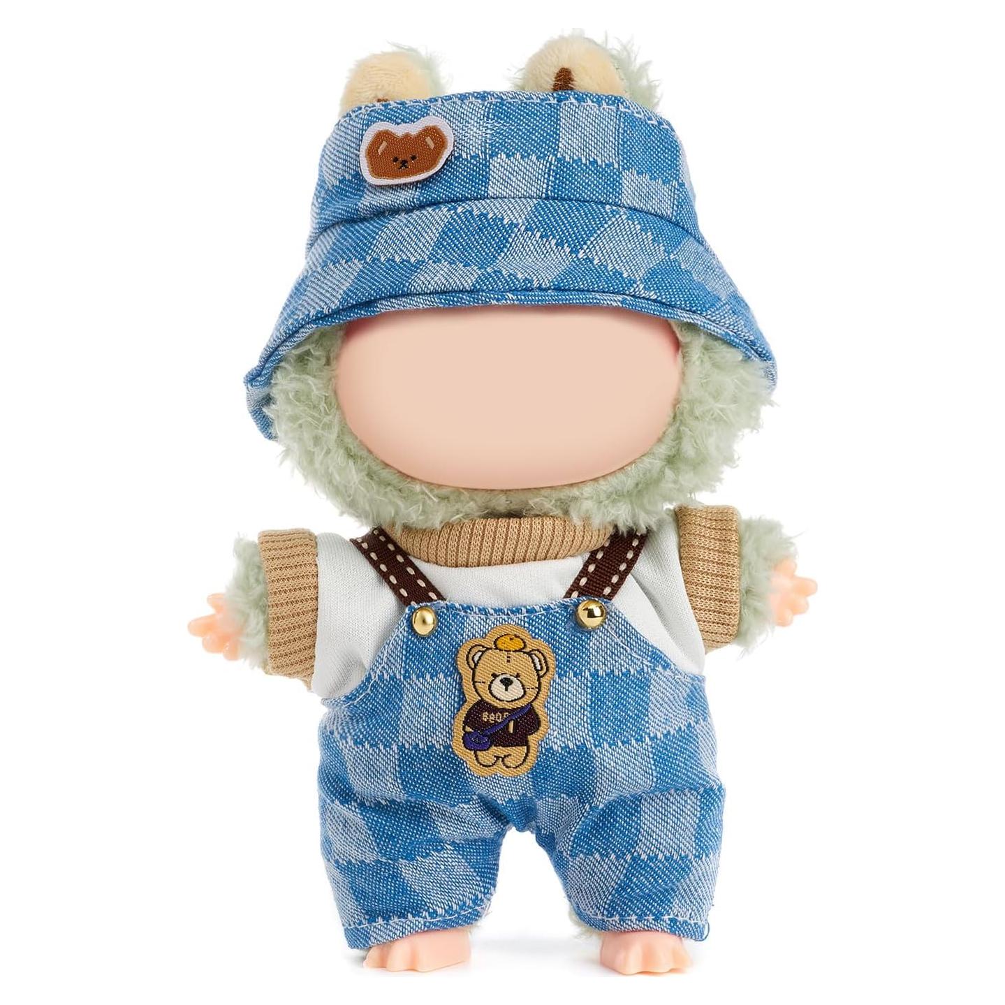 Conjunto de Ropa para Muñeca 15-17cm QIUTIMIY Overoles Mezclilla