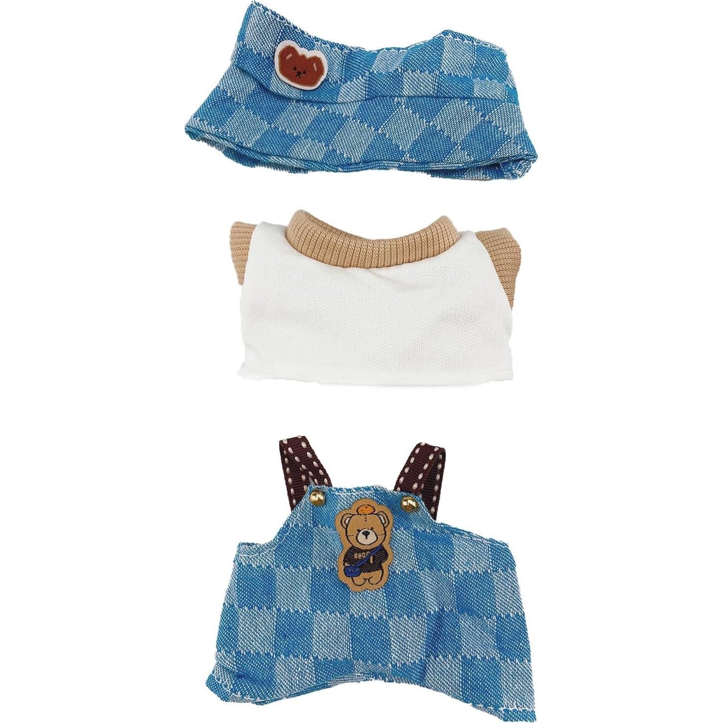 Conjunto de Ropa para Muñeca 15-17cm QIUTIMIY Overoles Mezclilla