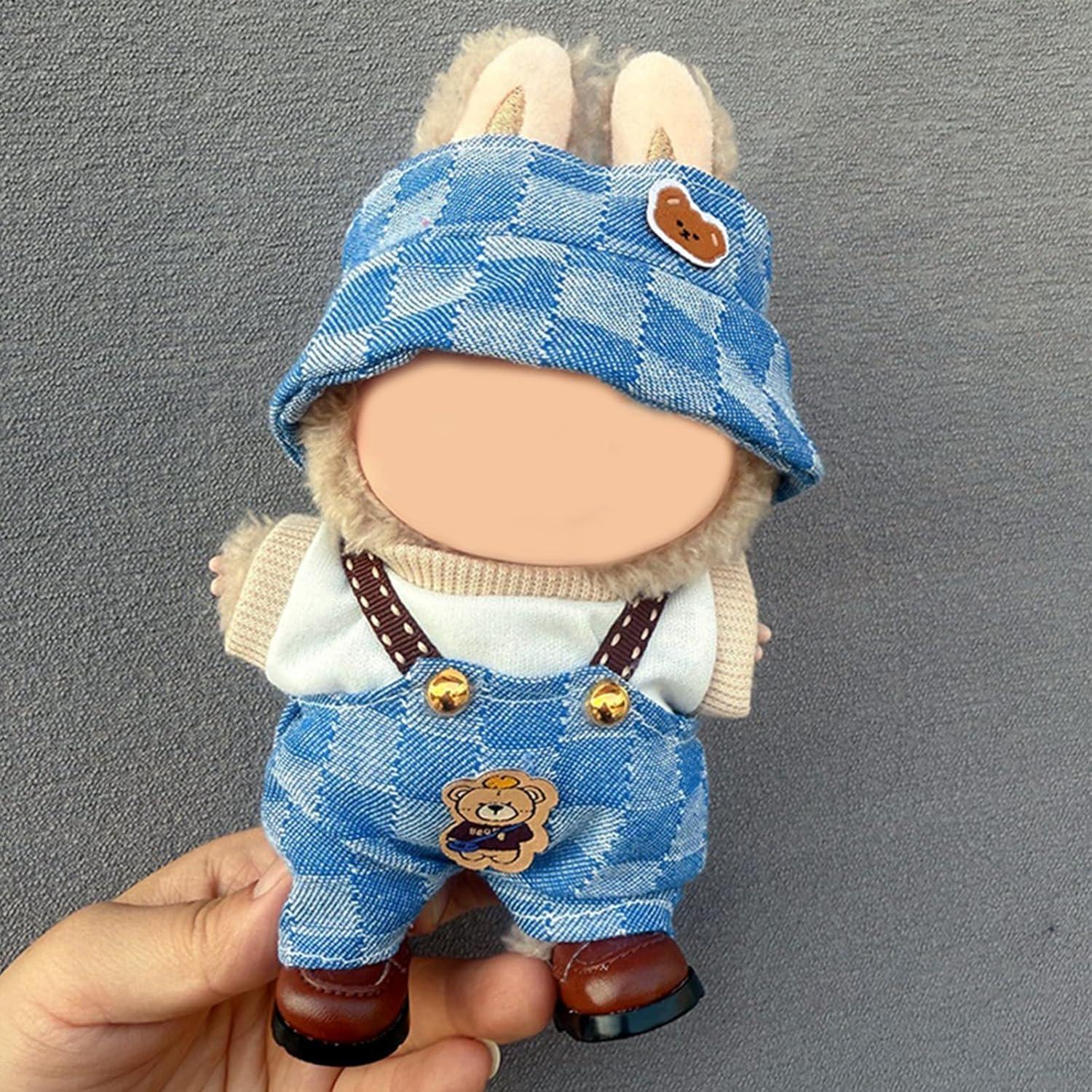 Conjunto de Ropa para Muñeca 15-17cm QIUTIMIY Overoles Mezclilla