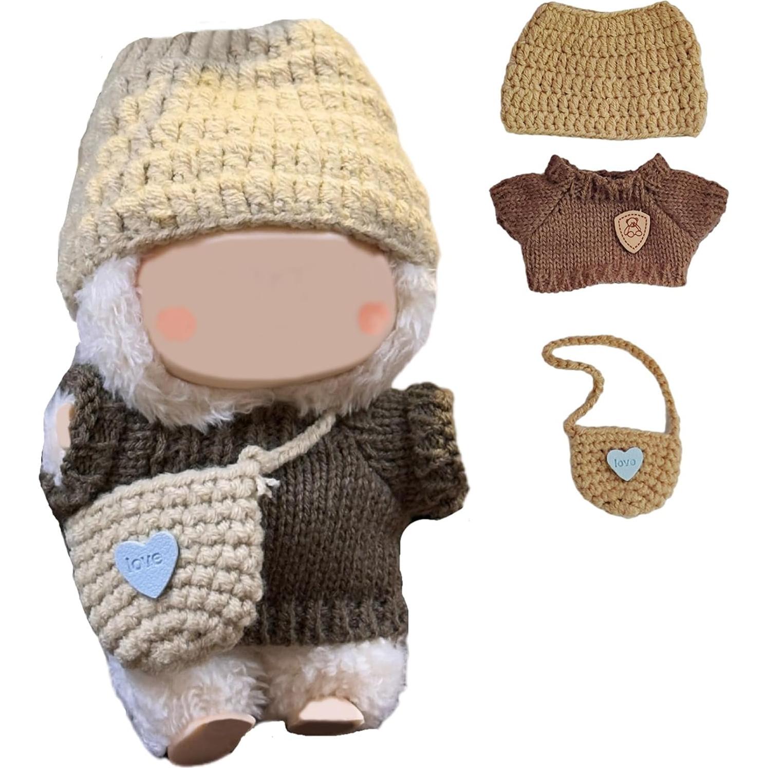 Conjunto de Ropa para Muñeca 17cm Coruja 3 Piezas Hecho a Mano