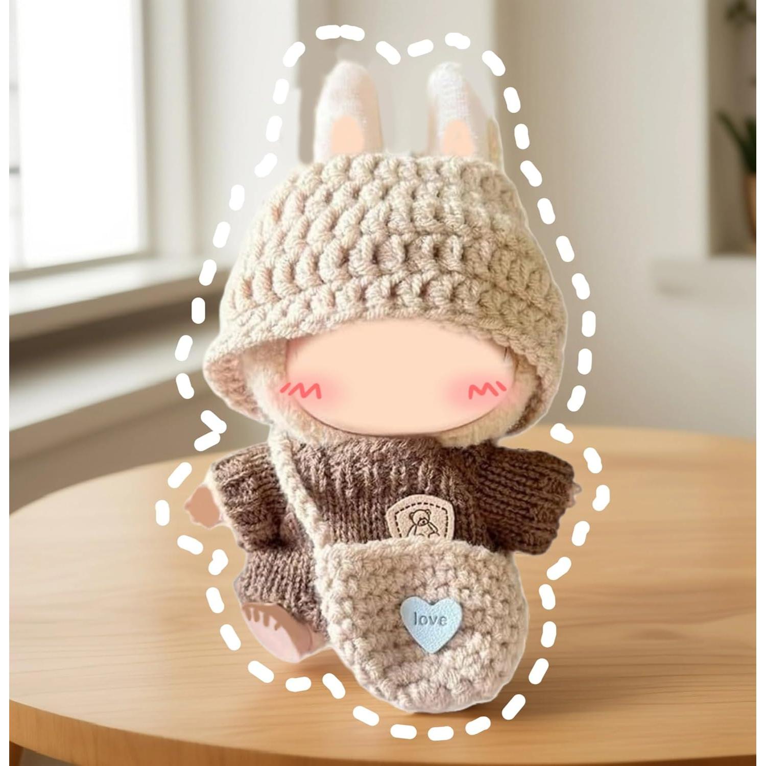 Conjunto de Ropa para Muñeca 17cm Coruja 3 Piezas Hecho a Mano