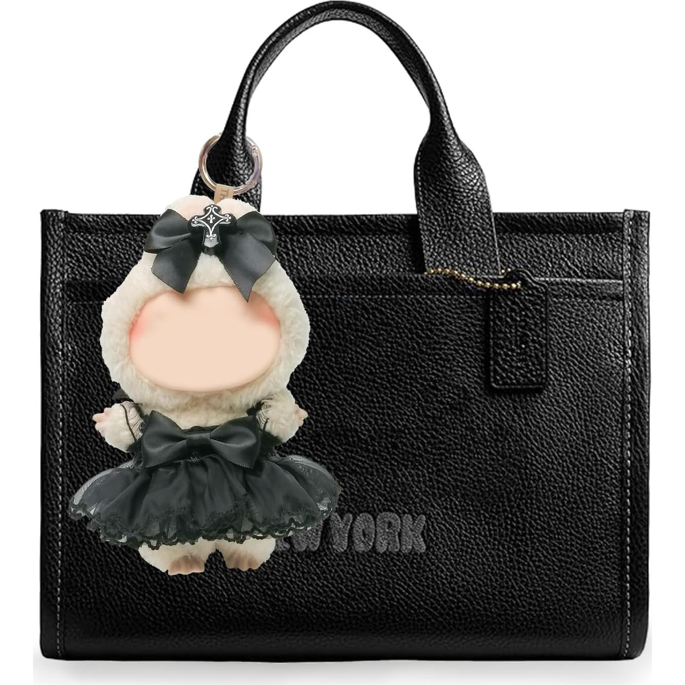 Conjunto Vestido Encaje Negro Labubu 17cm Hechicera Cruz Oscura