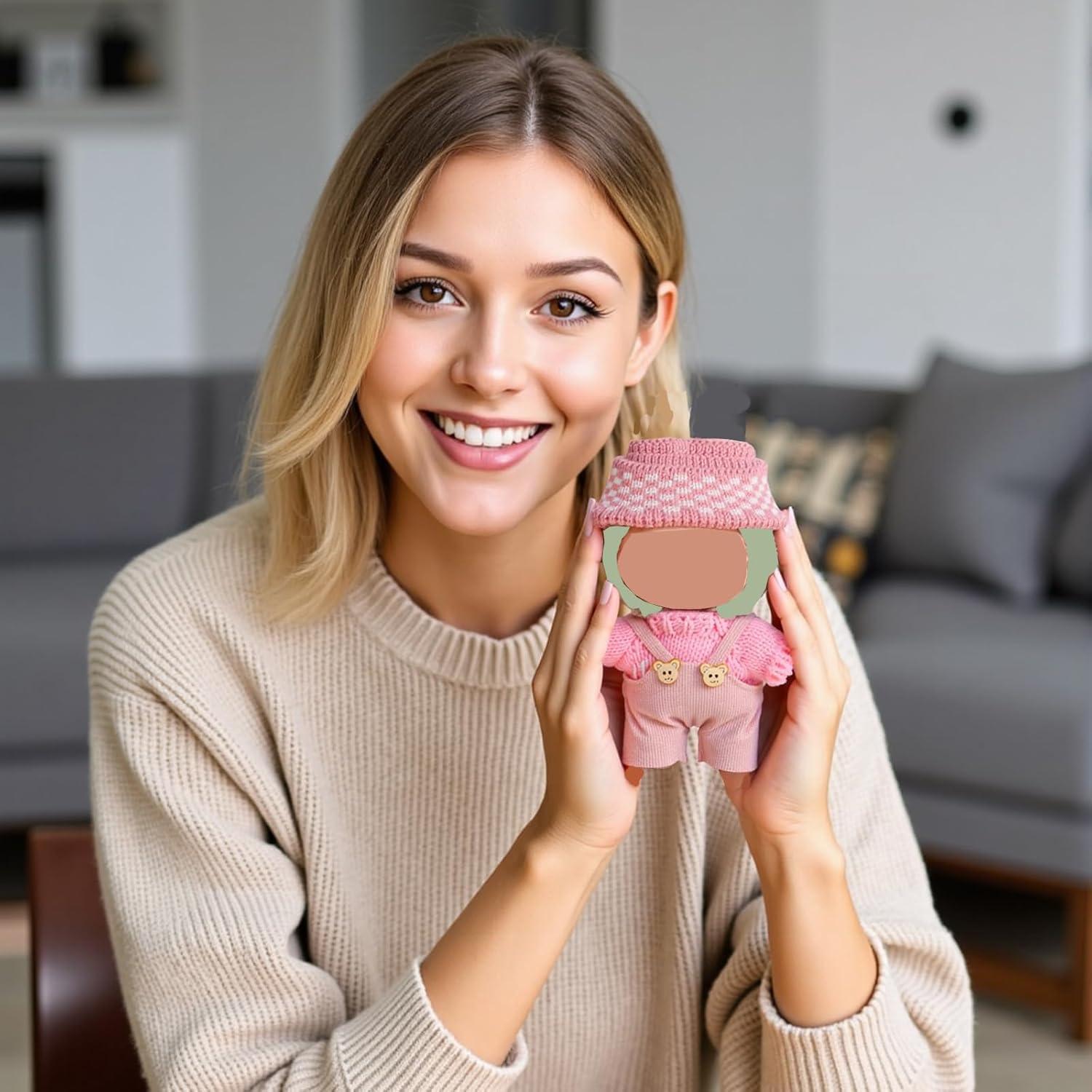 Conjunto de Ropa para Muñecas 17cm YAUNFY 3 Piezas Rosa