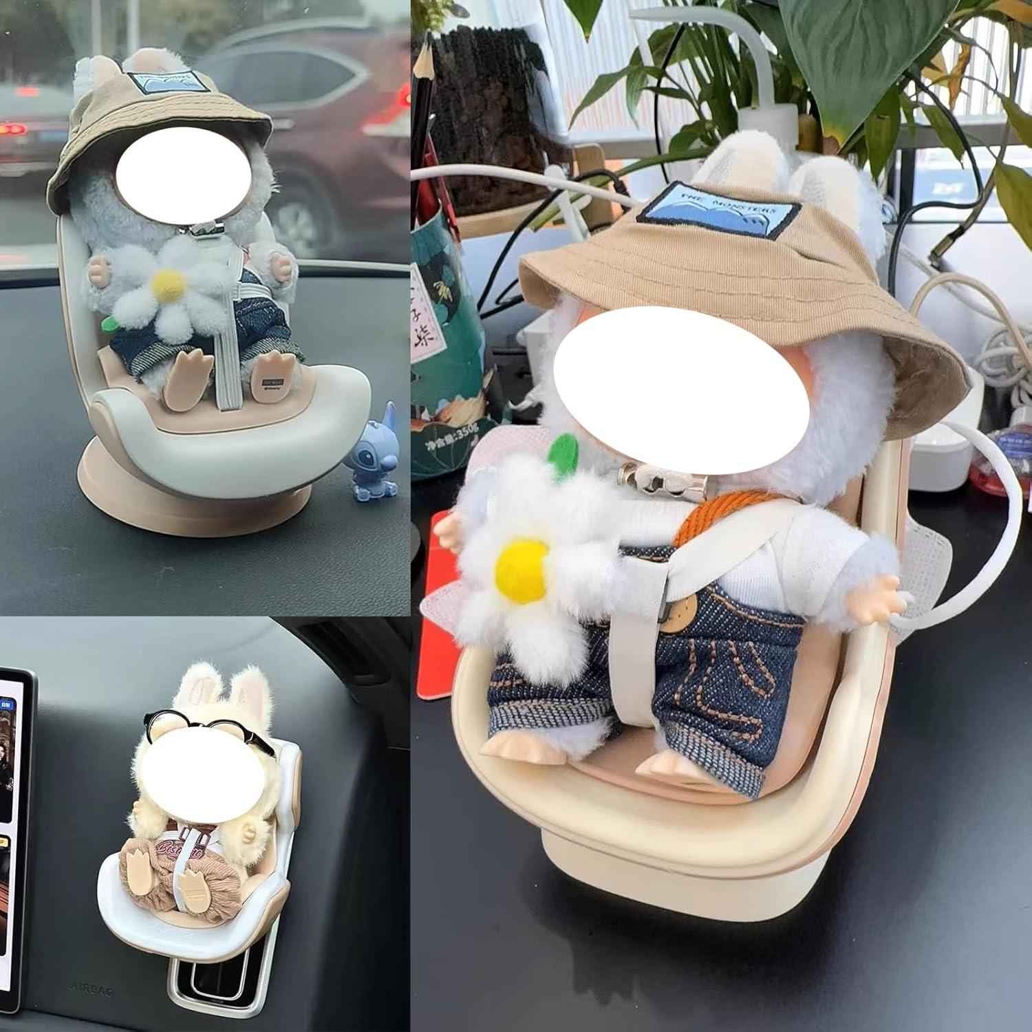 Asiento de coche para muñecas NUJOLI con clip de ventilación