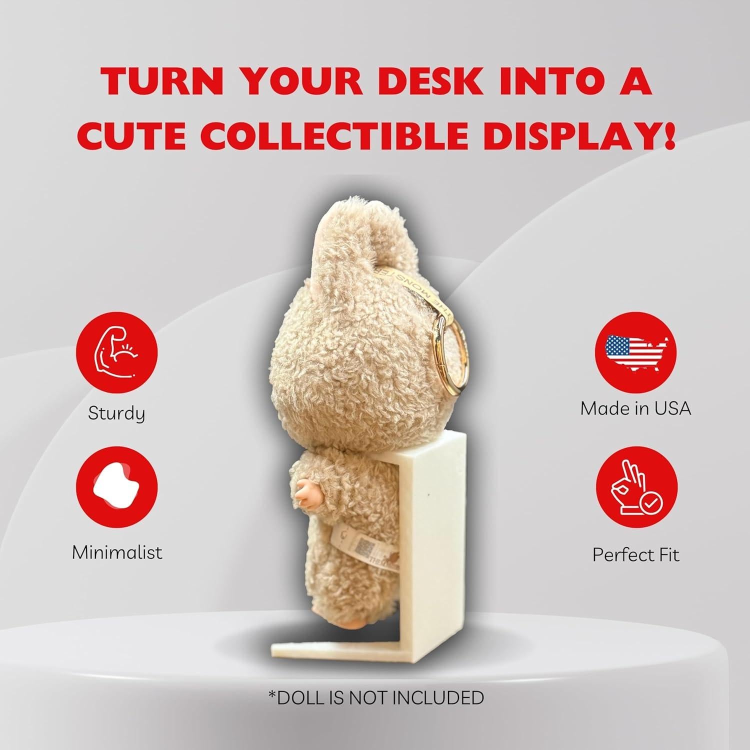 Soporte de Exhibición 3D para Figuras Labubu - Hecho en EE.UU.