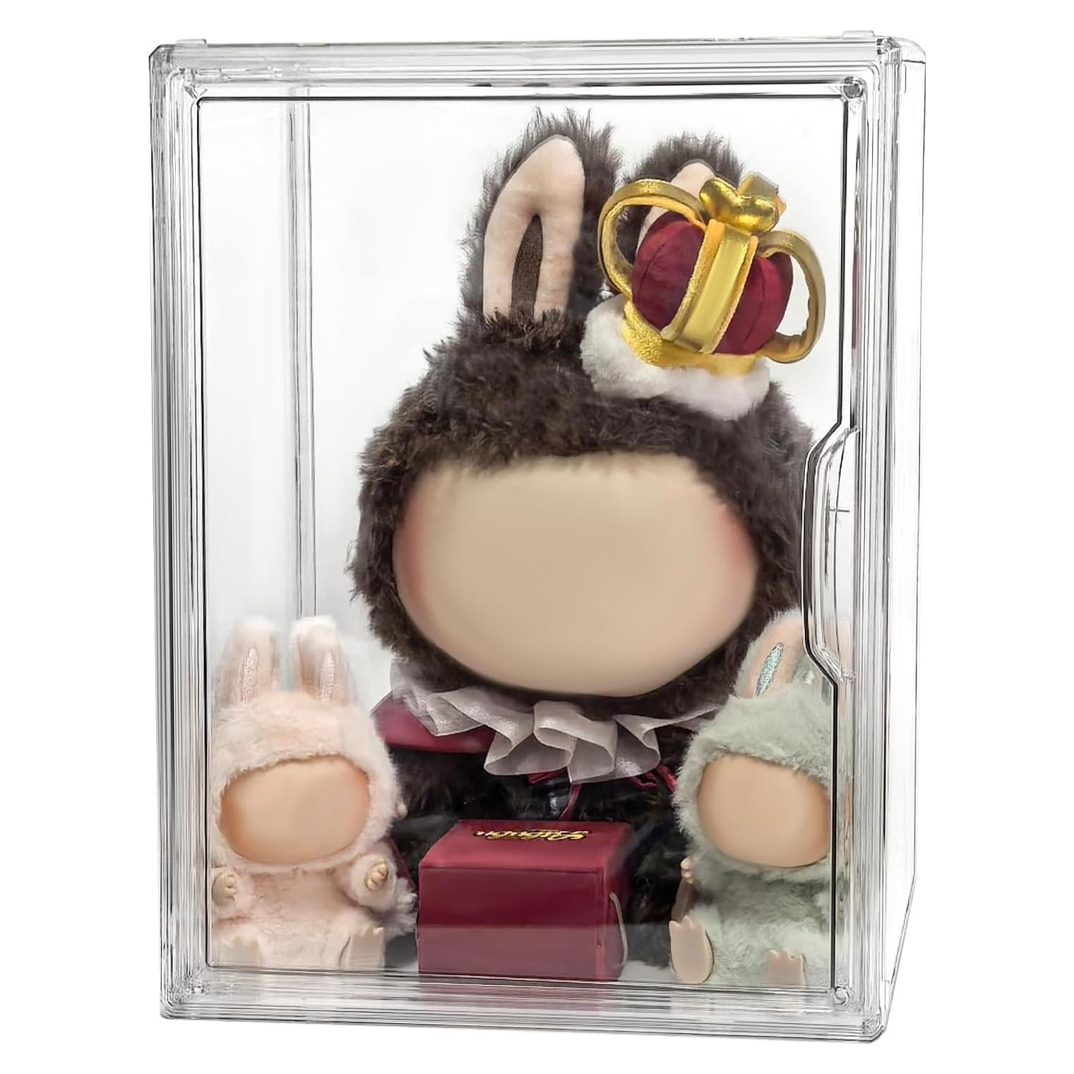 Caja de Exhibición Acrílica Wollibao 40 cm para Muñeca Labubu