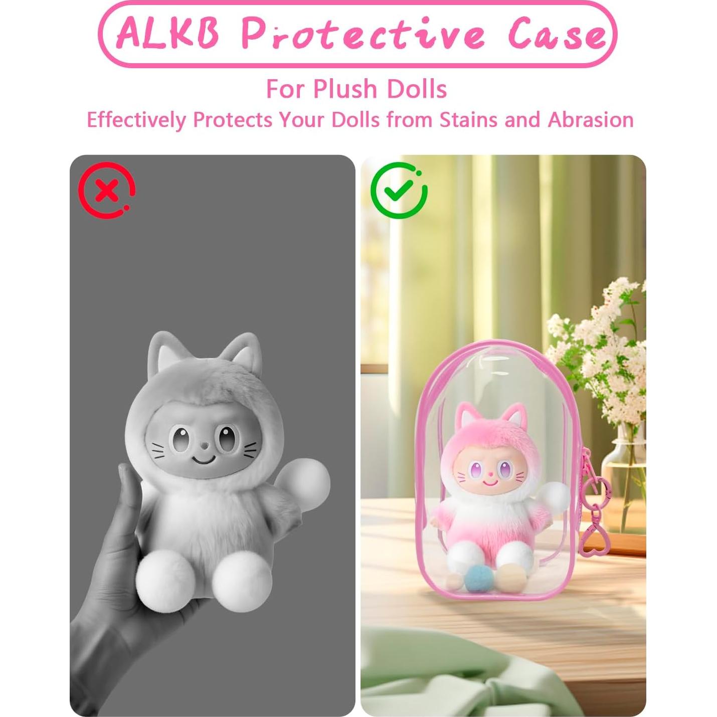 Bolsa de Exhibición Transparente Piemow Rosa 16.99x10.99 cm