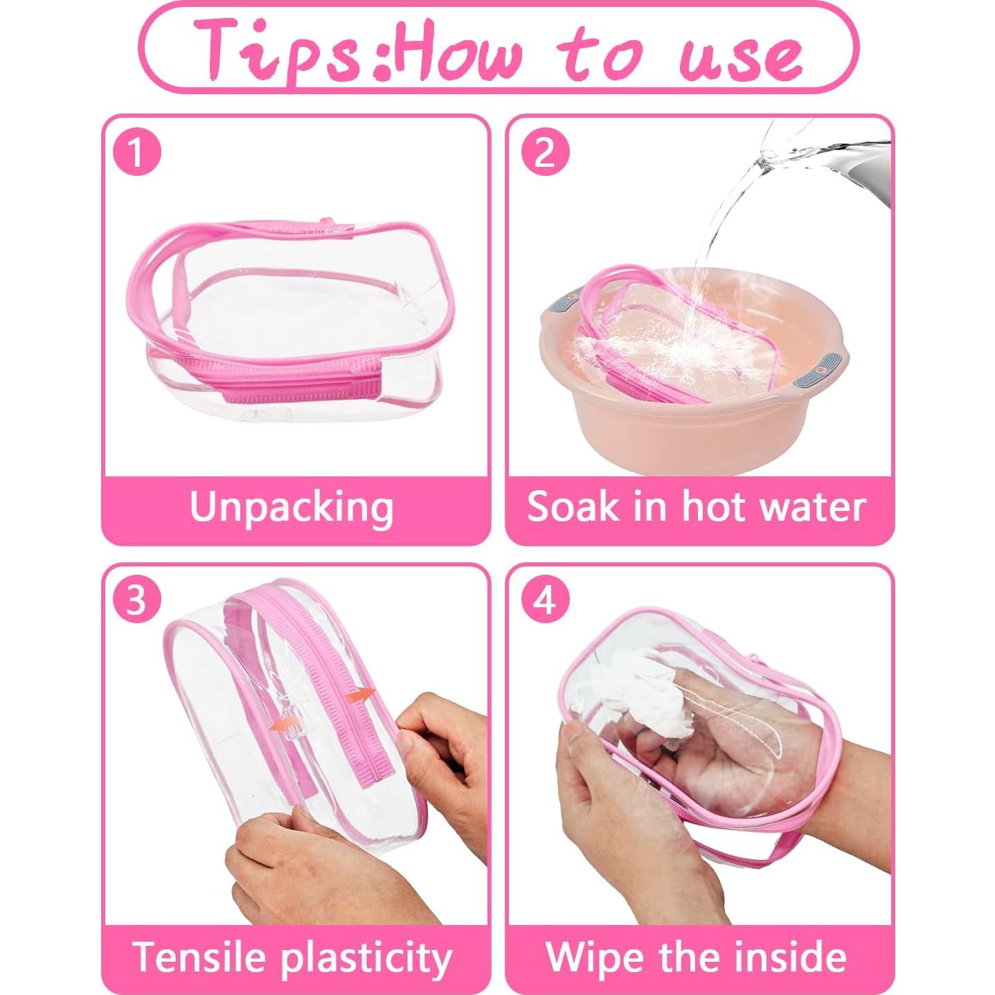 Bolsa de Exhibición Transparente Piemow Rosa 16.99x10.99 cm