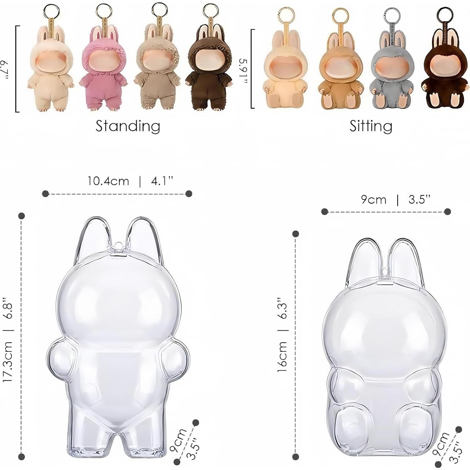 Funda Protectora Acrílica Labubu - Transparente y Resistente