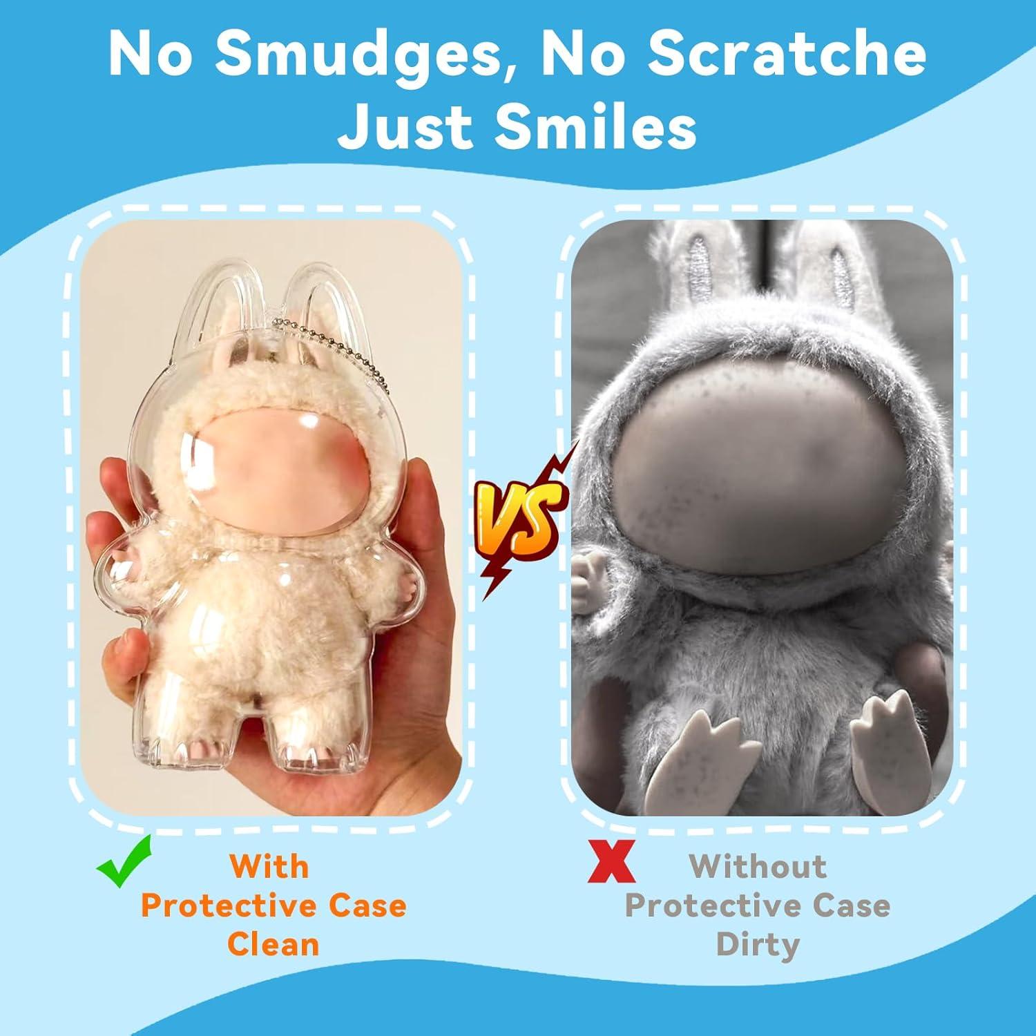 Caja Protectora Acrílica para Muñecas Labubu 17.5x10cm