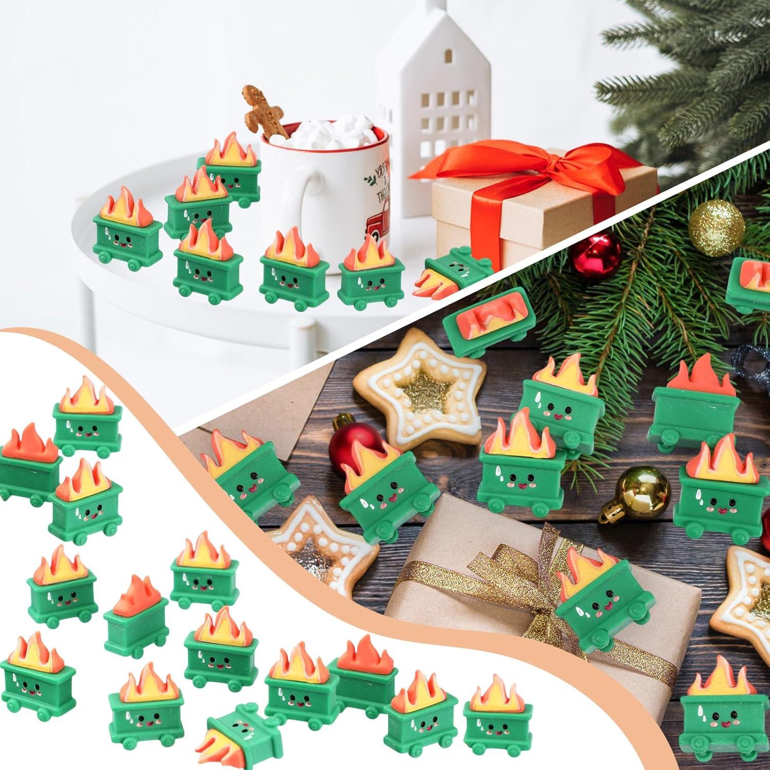 Conjunto de 40 Adornos de Basurero de Resina Verde - Arrowbash