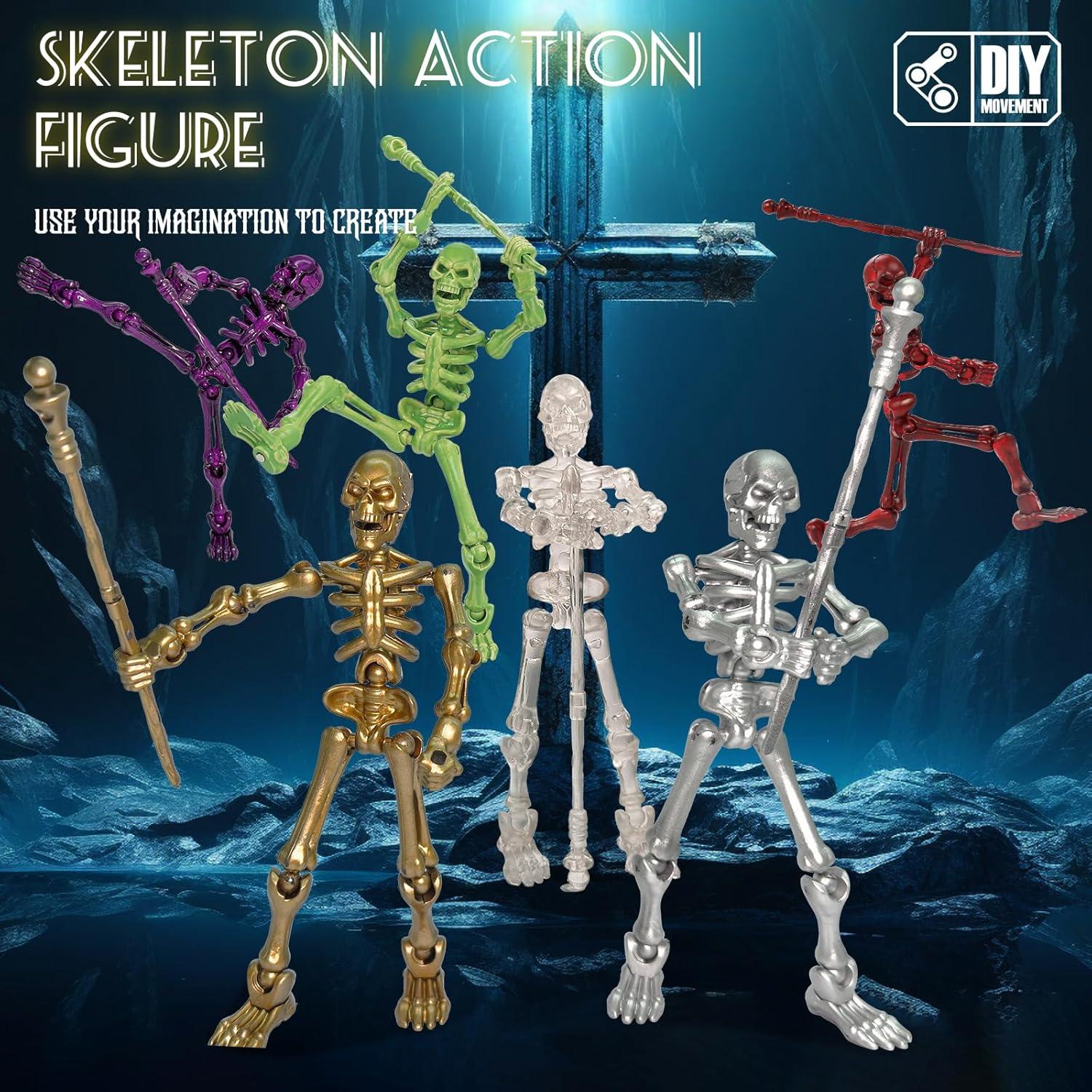 Set de 6 Figuras de Acción Esqueleto Titan 13 - Juguete Articulado