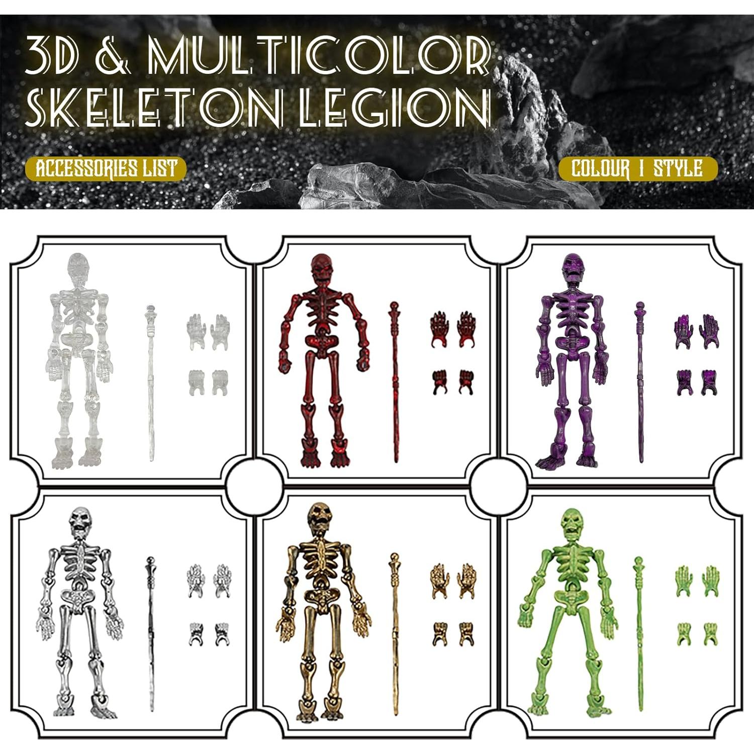 Set de 6 Figuras de Acción Esqueleto Titan 13 - Juguete Articulado