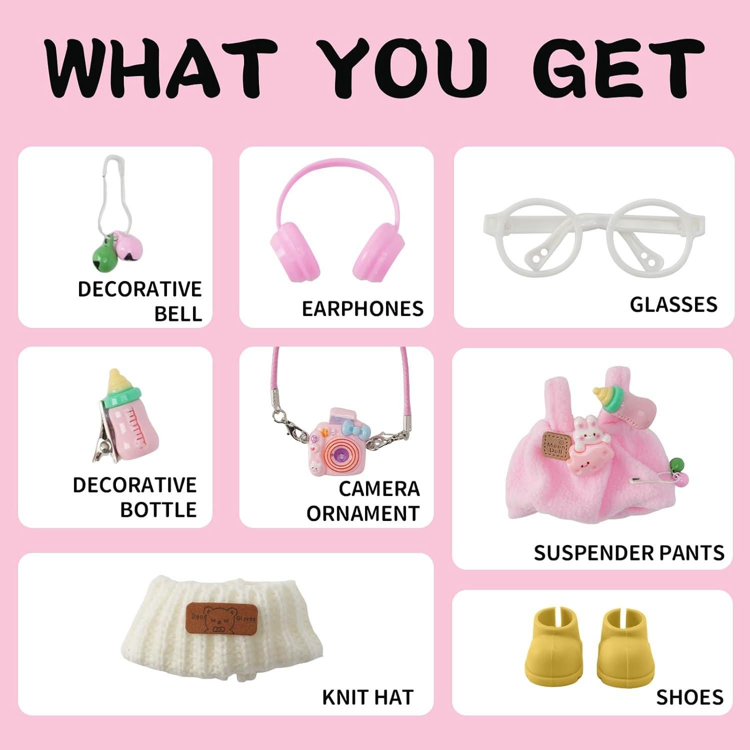 Conjunto de Ropa para Muñecas 8 Piezas Yrlisfon Rosa