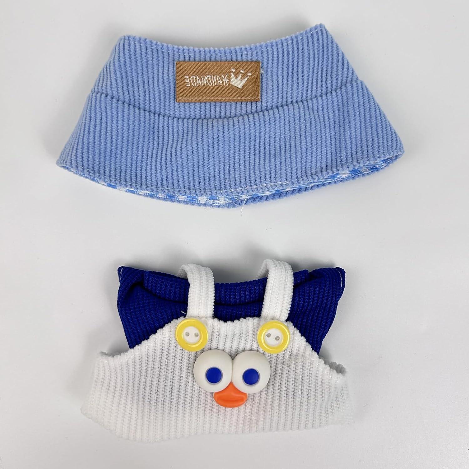 Conjunto Ropa Muñecas 17cm NTRL002 Overoles Azul con Sombrero