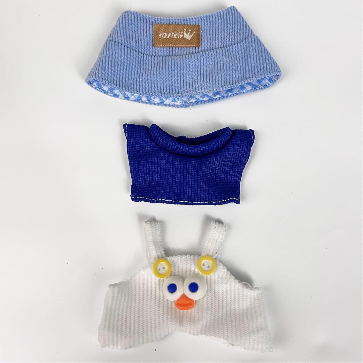 Conjunto Ropa Muñecas 17cm NTRL002 Overoles Azul con Sombrero