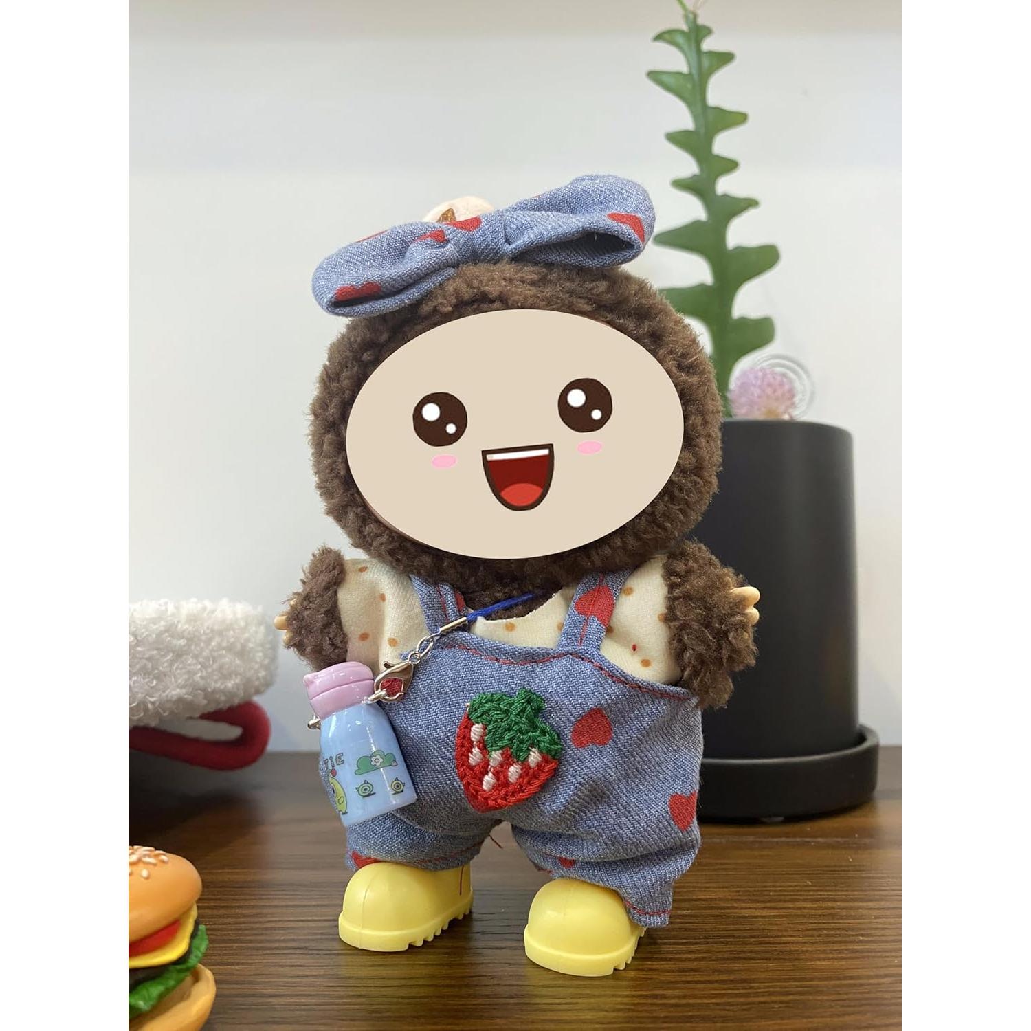 Conjunto Ropa para Muñecas 17cm Azul - Hecho a Mano con Accesorios