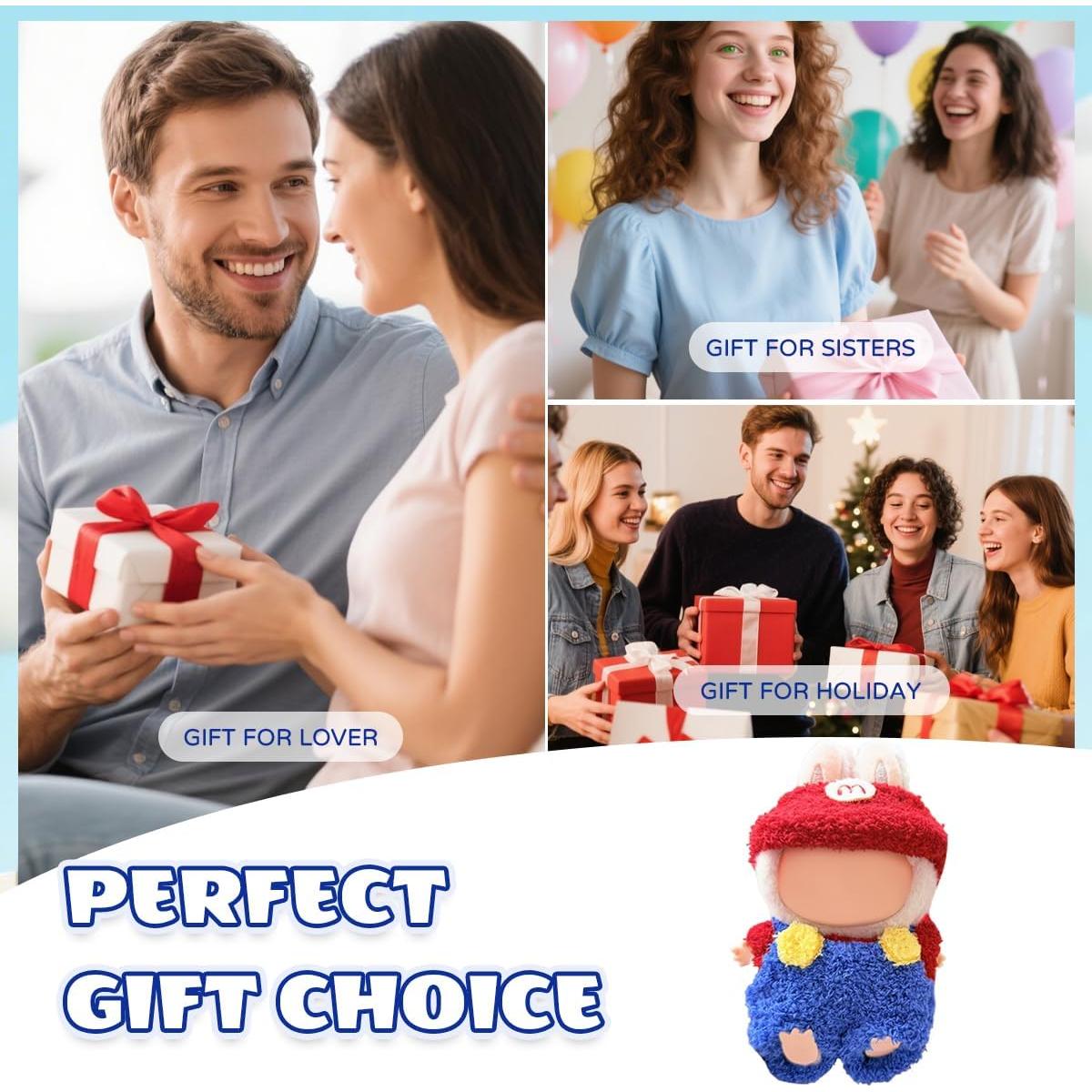 Conjunto de Ropa para Muñeca 17cm Labubu Estilo Azul 1