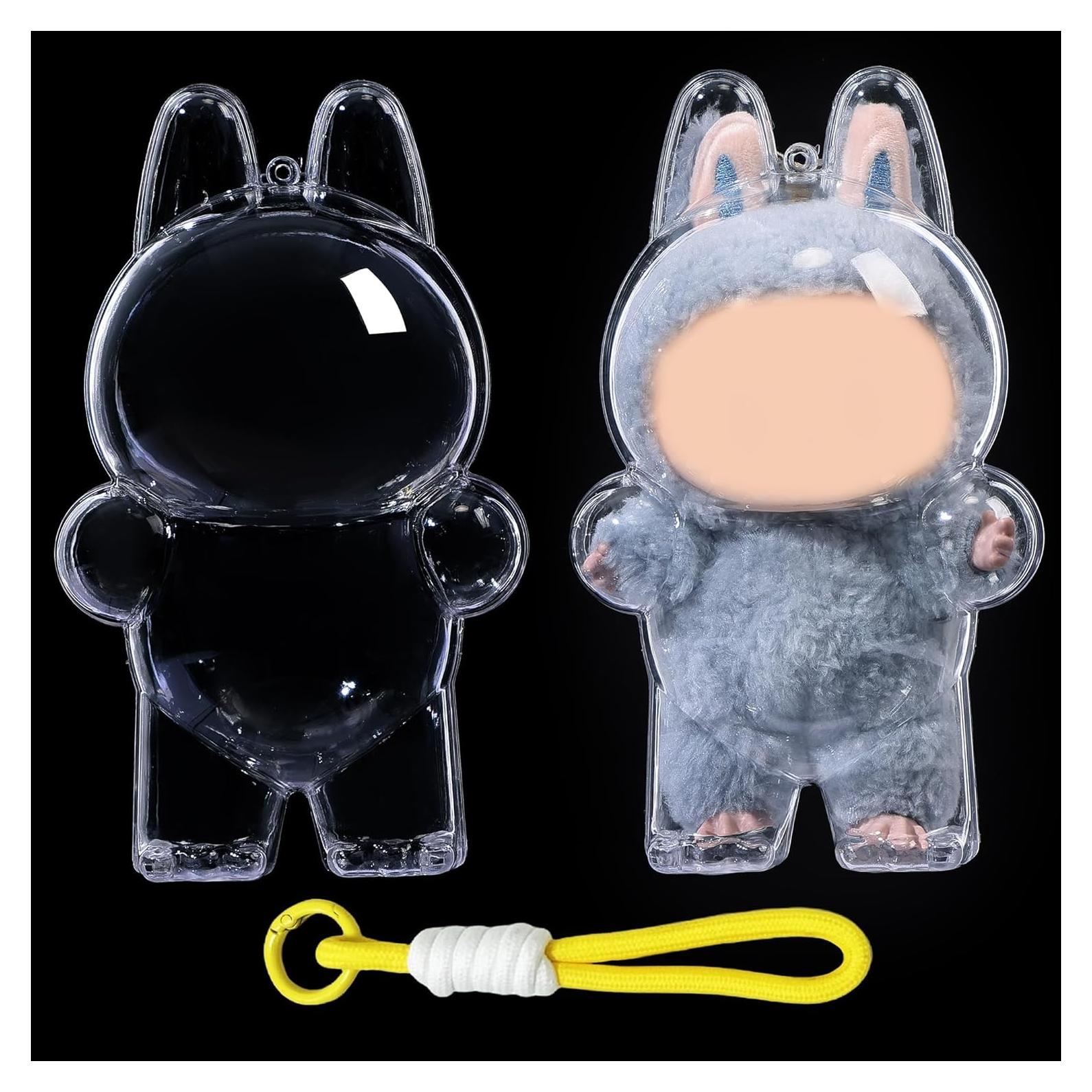 Funda Protectora de Acrílico Transparente LABUBU para Muñeca