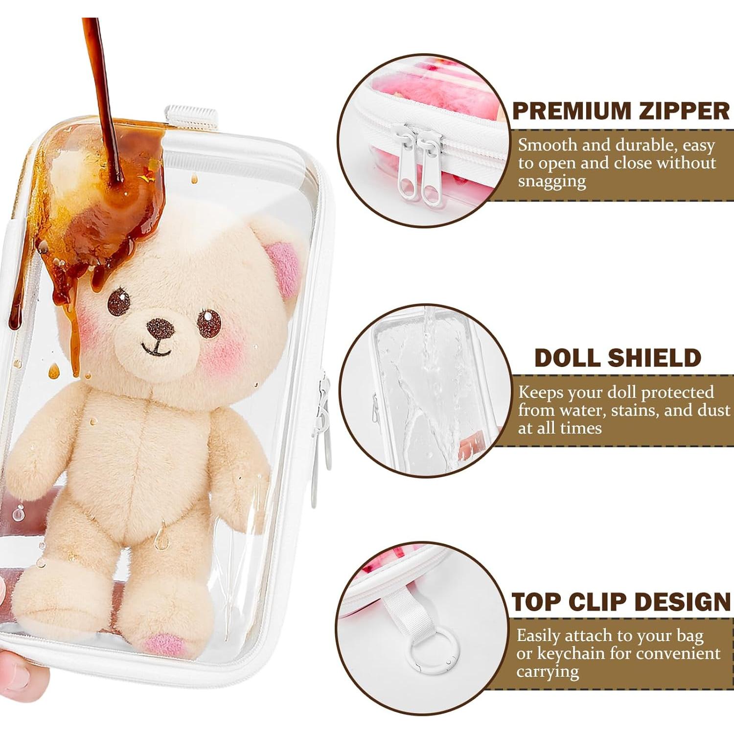 Estuches Transparentes de Exhibición PIQOLA - 2 Paquetes 8.9x16 cm