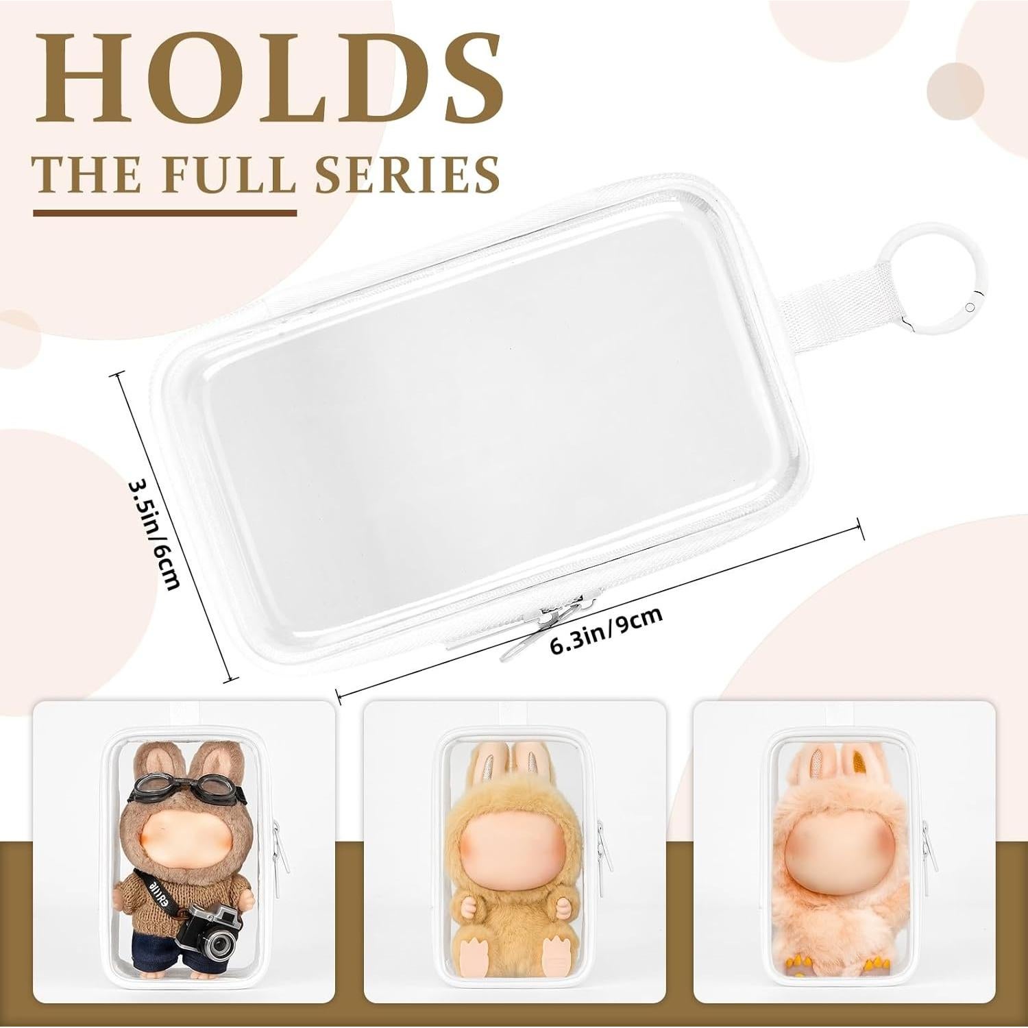 Estuches Transparentes de Exhibición PIQOLA - 2 Paquetes 8.9x16 cm