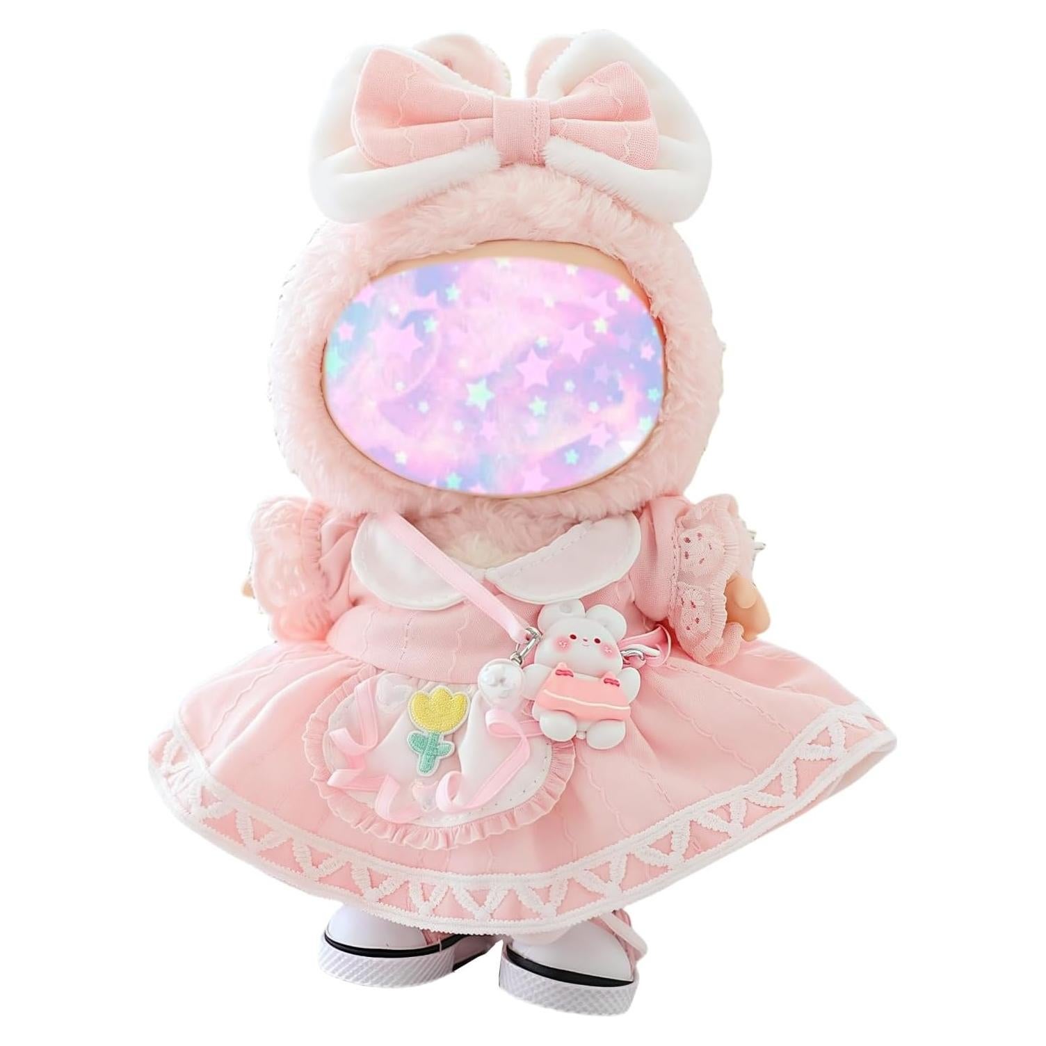 Conjunto de Ropa para Muñecas 17cm Xinbalove 4 Piezas Rosa