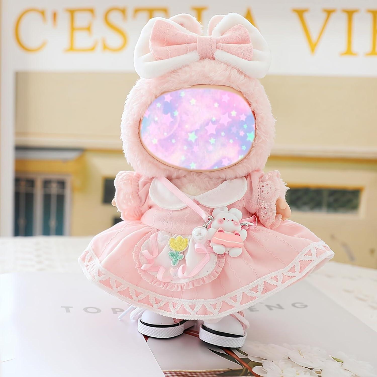 Conjunto de Ropa para Muñecas 17cm Xinbalove 4 Piezas Rosa