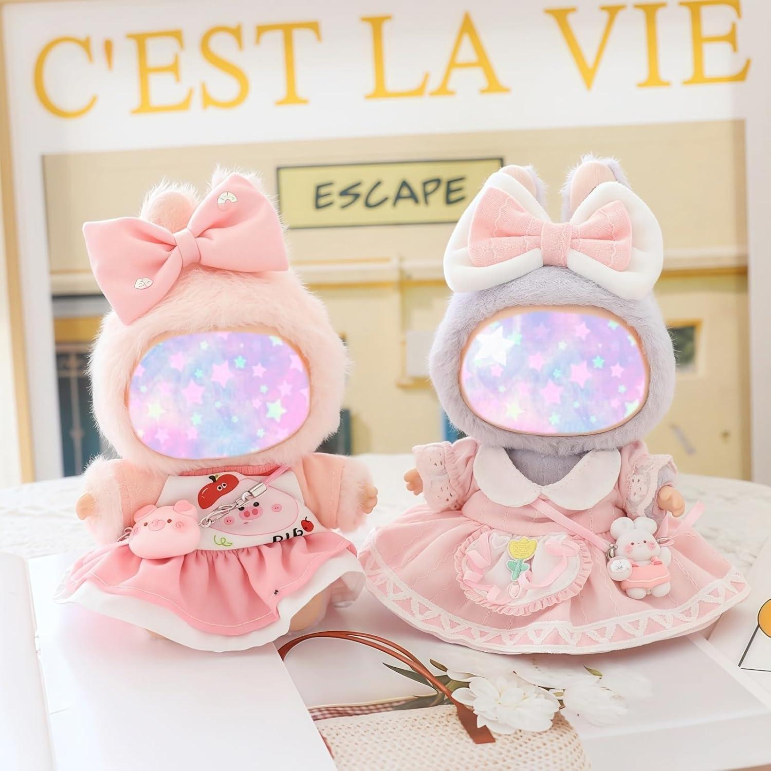 Conjunto de Ropa para Muñecas 17cm Xinbalove 4 Piezas Rosa