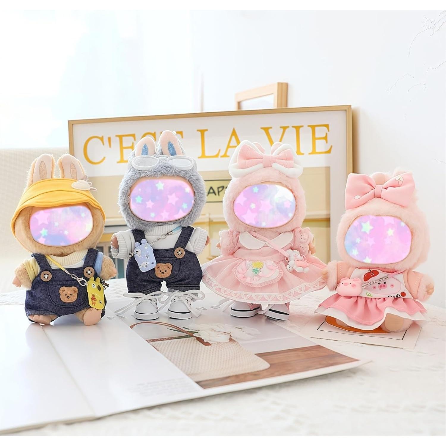 Conjunto de Ropa para Muñecas 17cm Xinbalove 4 Piezas Rosa