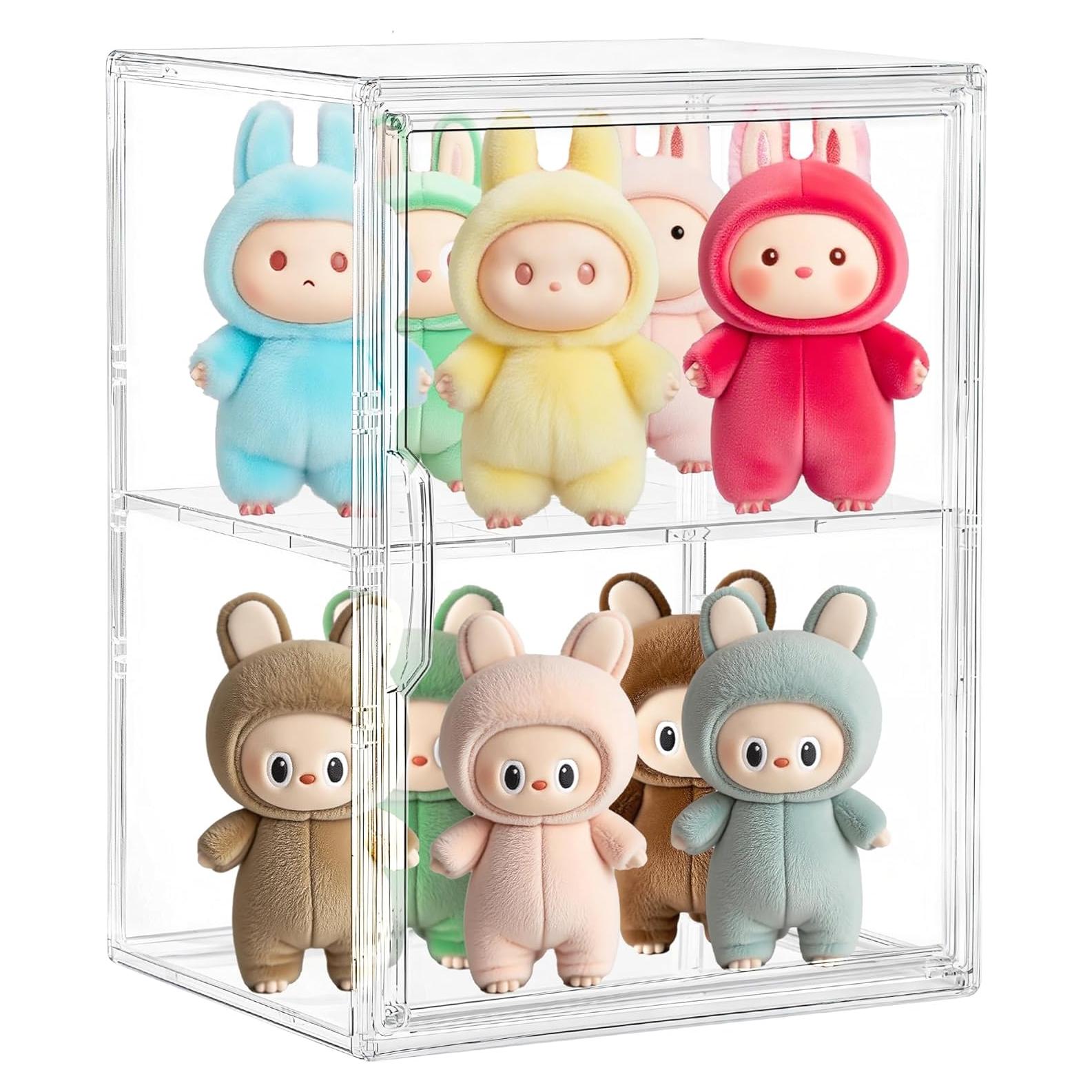 Caja de Exhibición Acrílica LXLXXL 2 Niveles Transparente 26.9x22.1x36.1cm