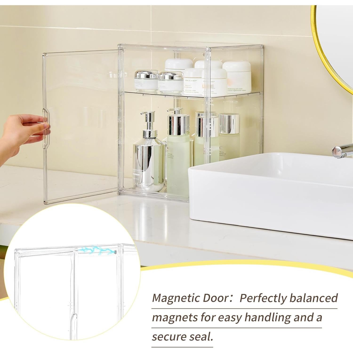 Caja de Exhibición Acrílica LXLXXL 2 Niveles Transparente 26.9x22.1x36.1cm