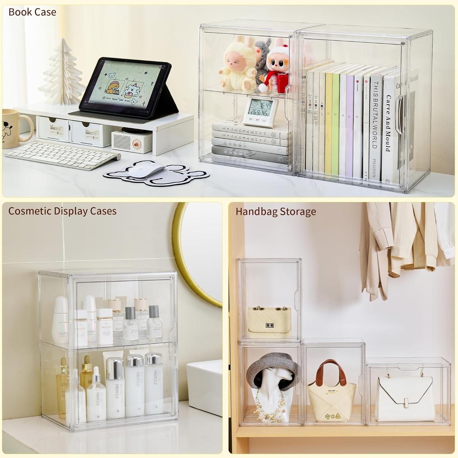 Caja de Exhibición Acrílica LXLXXL 2 Niveles Transparente 26.9x22.1x36.1cm